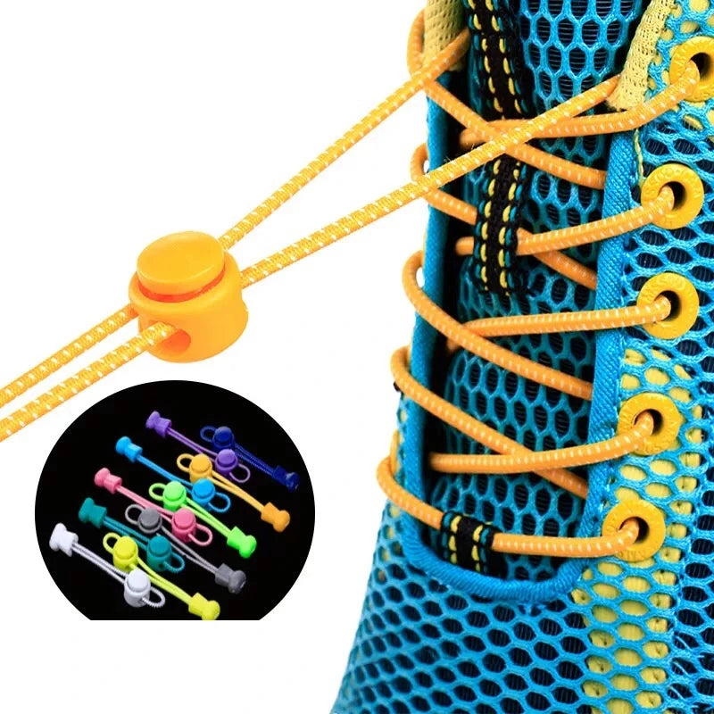1 pares Lazy Laces Sneaker ShoeLaces Elastic Shoe Laces Shoe 
