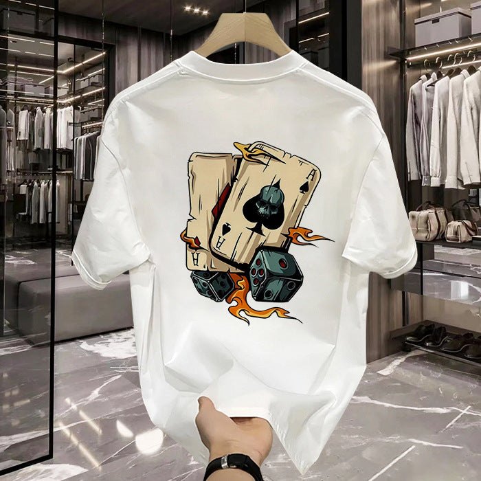 Heavy Cotton Printed Men's Short-sleeved T-shirt