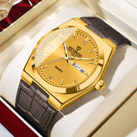Brown Leather Gold