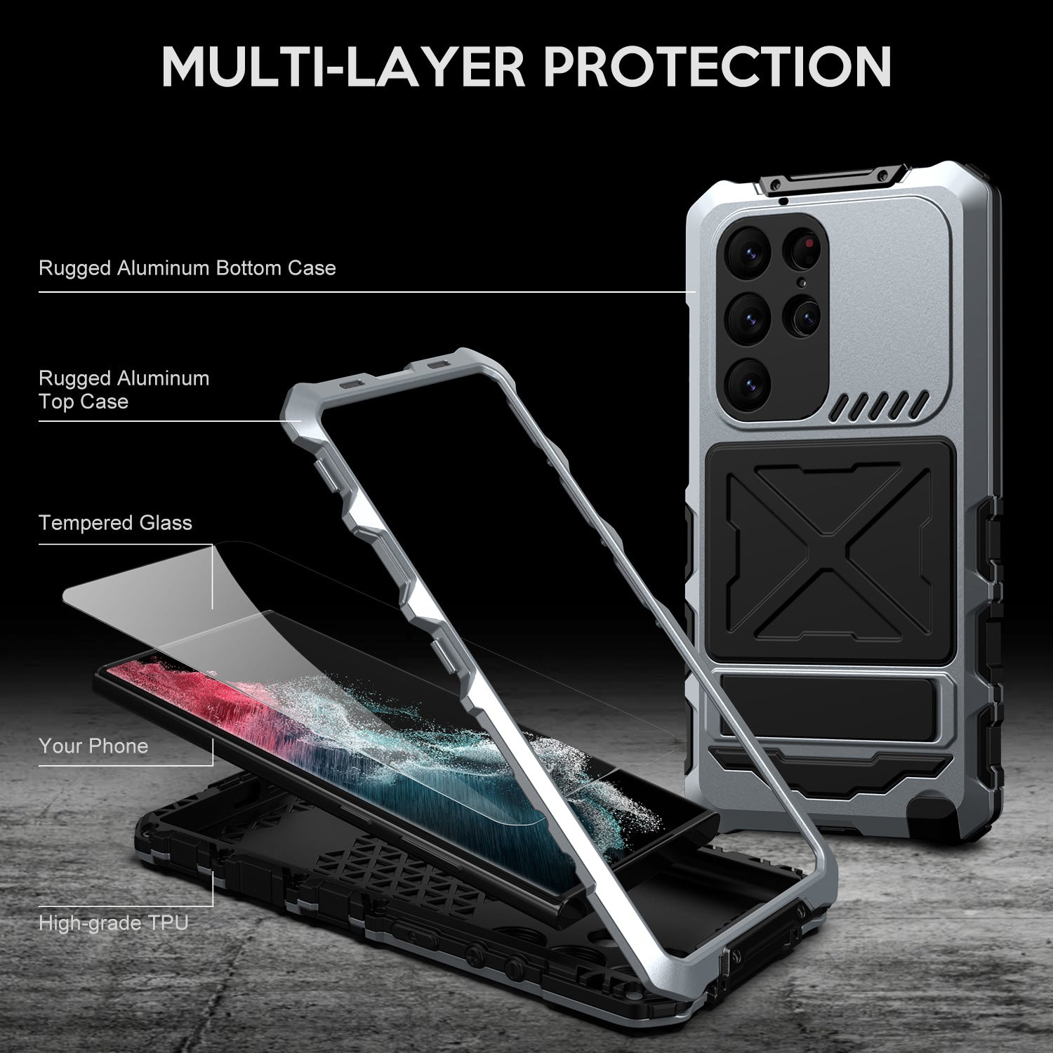 Buckle Three-proof Phone Case Screw-free
