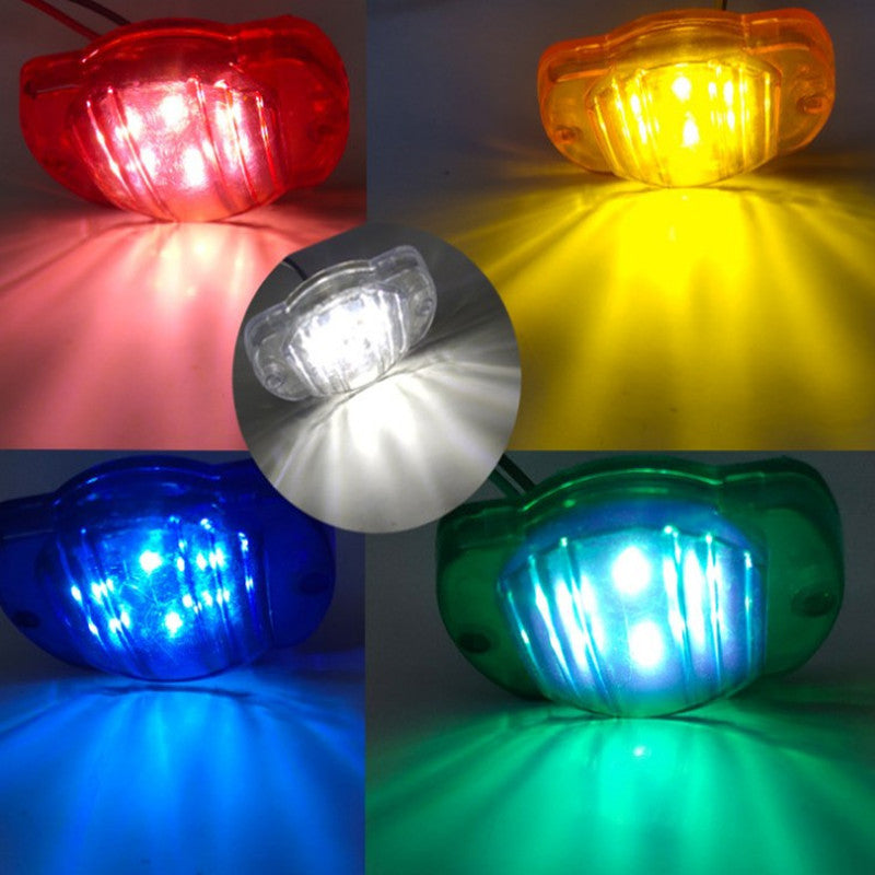 Round LED Truck Side Light ABS 12V 24V Boat Signal Lamp