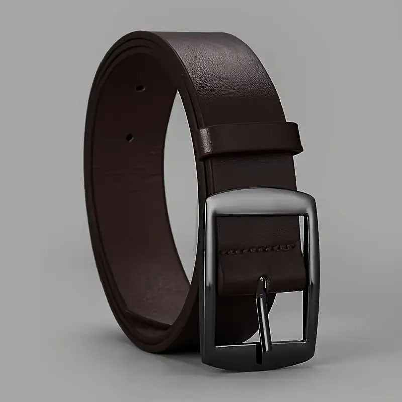 Men's Pin Buckle PU Microfiber Eyelet Belt
