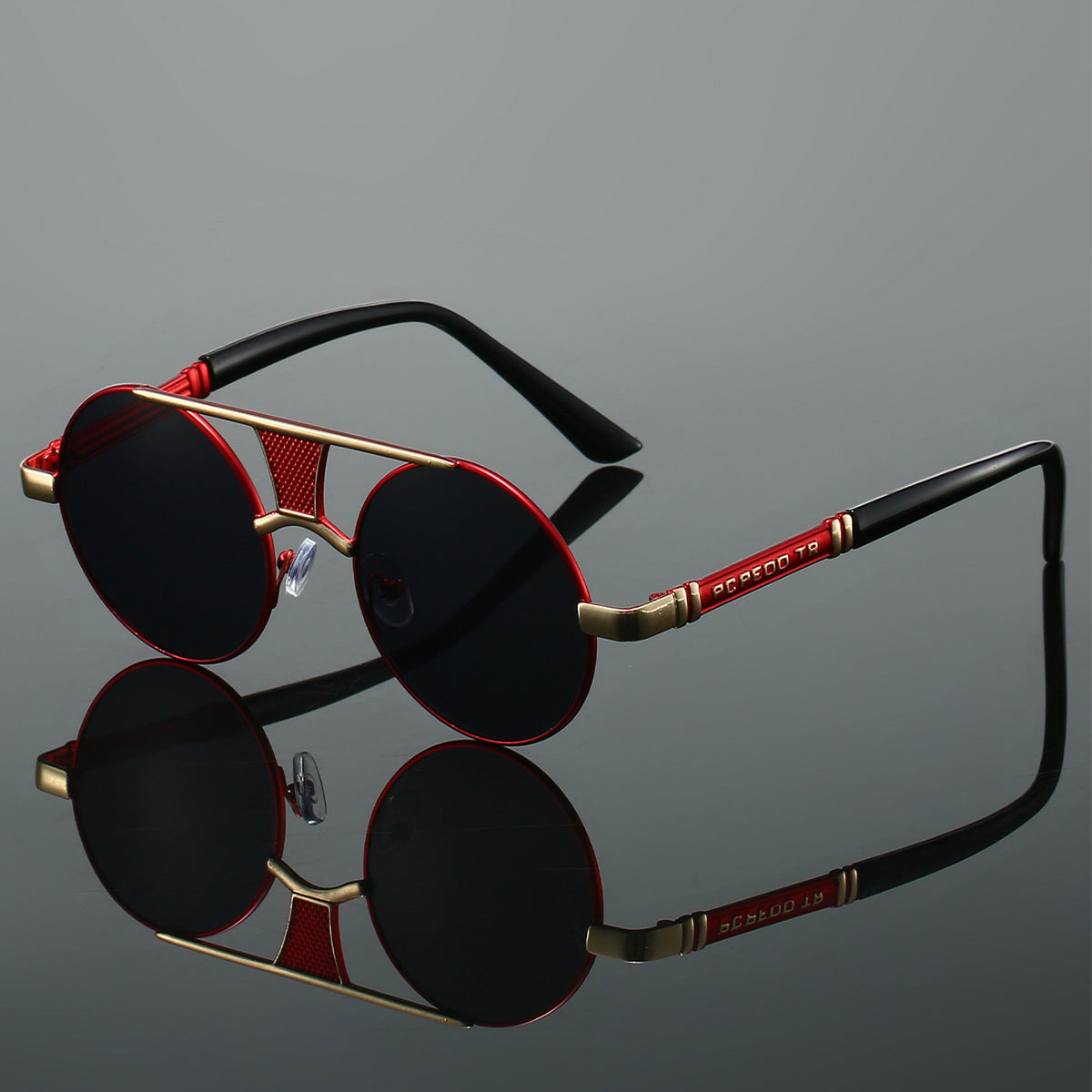 Men's Double Beam Round Frame HD Fashion Sunglasses