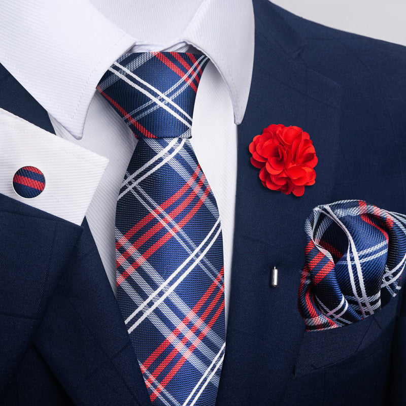 Men's Tie and Suit Pocket Square Set