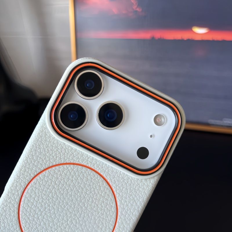 Magnetic Ring Litchi Pattern Phone Case for 17 Series