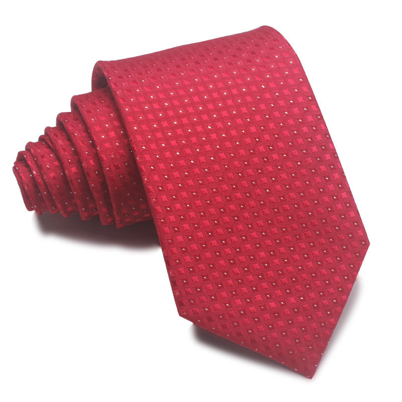 Men's 8cm Striped Polyester Jacquard Tie – Formal