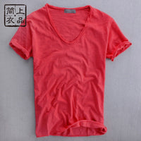 Watermelon Red V Neck