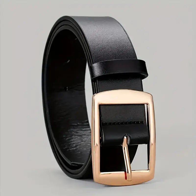 Men's Pin Buckle PU Microfiber Eyelet Belt