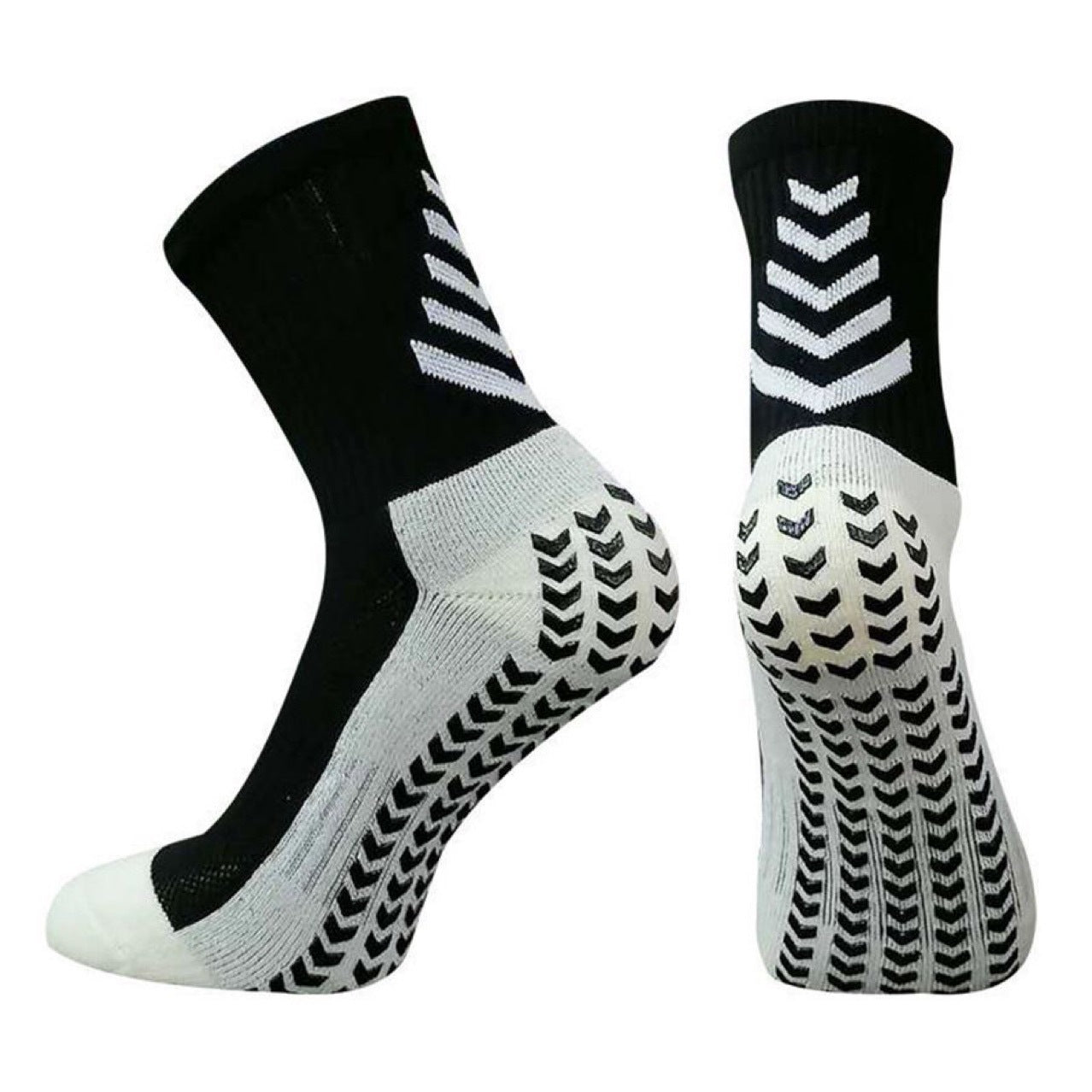 Men's Thickened Mid-Calf Running Socks with Non-Slip Silicone
