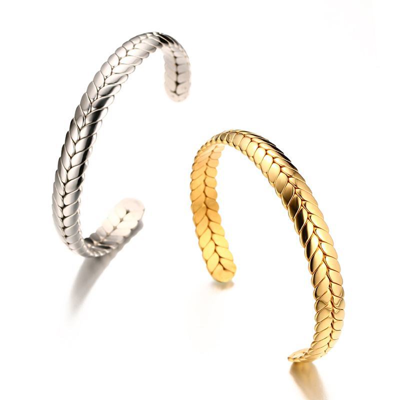 Unisex Stainless Steel Bracelet – Glossy Finish with Drill Hole Design