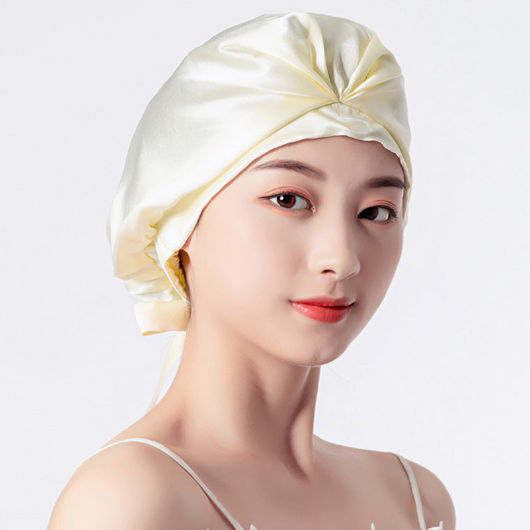 Fashion Home Sleep Lunch Break Hair Care Hat Satin
