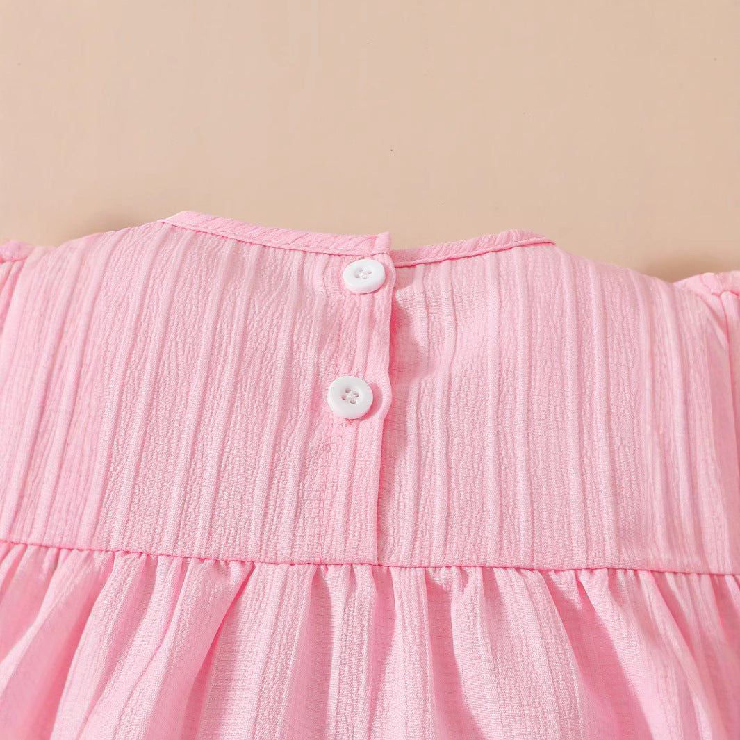 Western Style Thin Baby Girl Baby Bodysuit Small Flower Triangle Jumpsuit