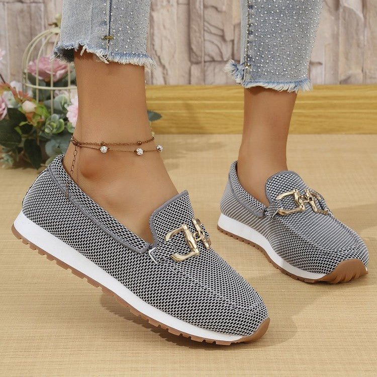 Women's All-match Casual Solid Color Flat Simple Sneaker