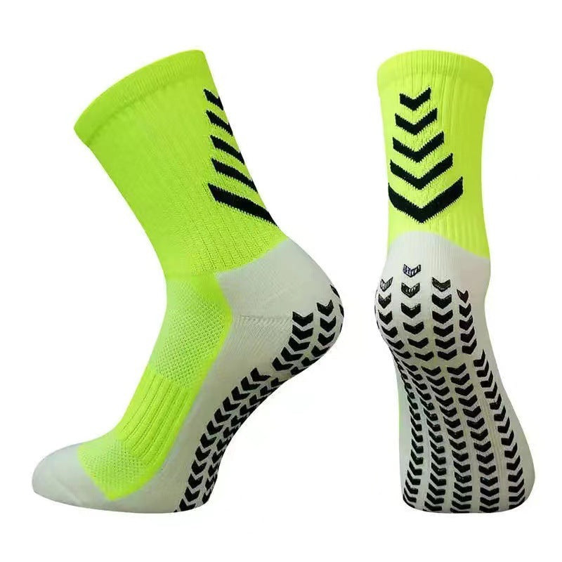 Men's Thickened Mid-Calf Running Socks with Non-Slip Silicone
