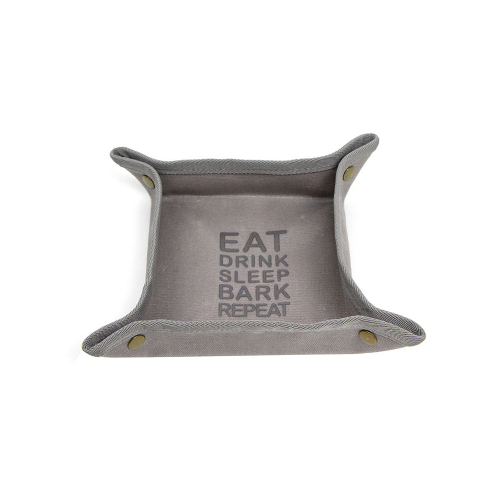 Foldable Canvas Easy To Clean Pet Portable Food Bowl