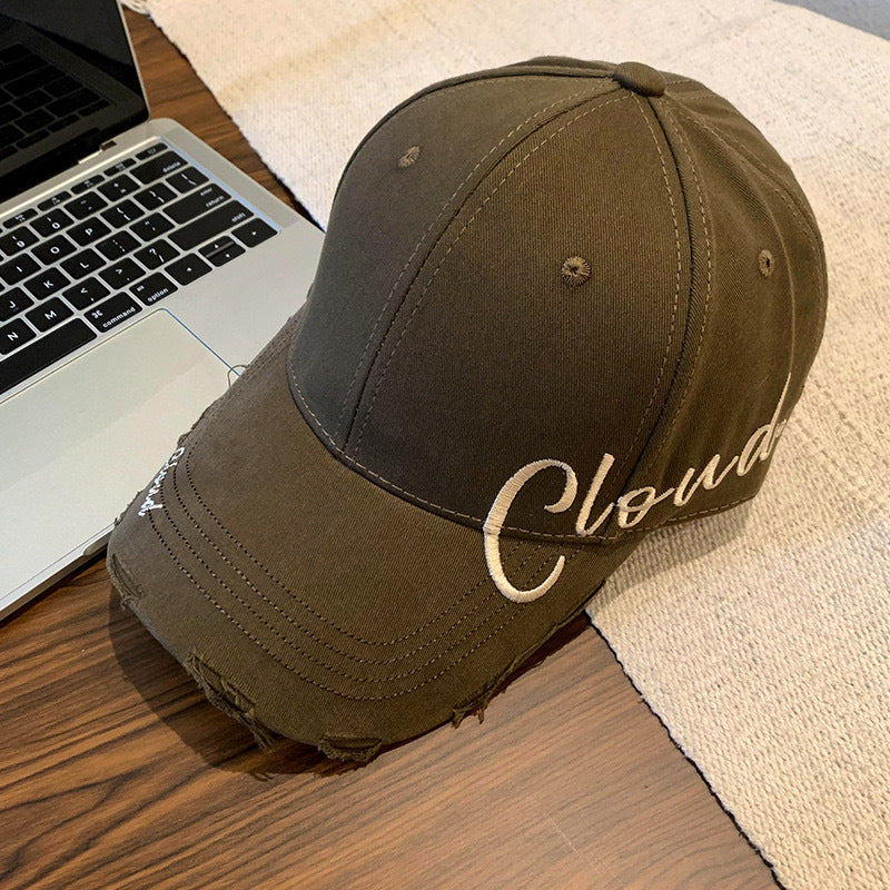 Adjustable Cotton Dome Peaked Children’s Baseball Cap with Side Letter Embroidery