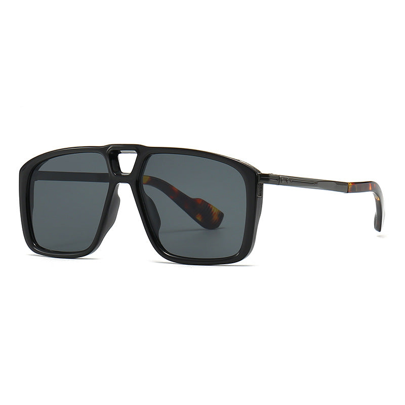 Men's Retro Double Square Frame Sunglasses