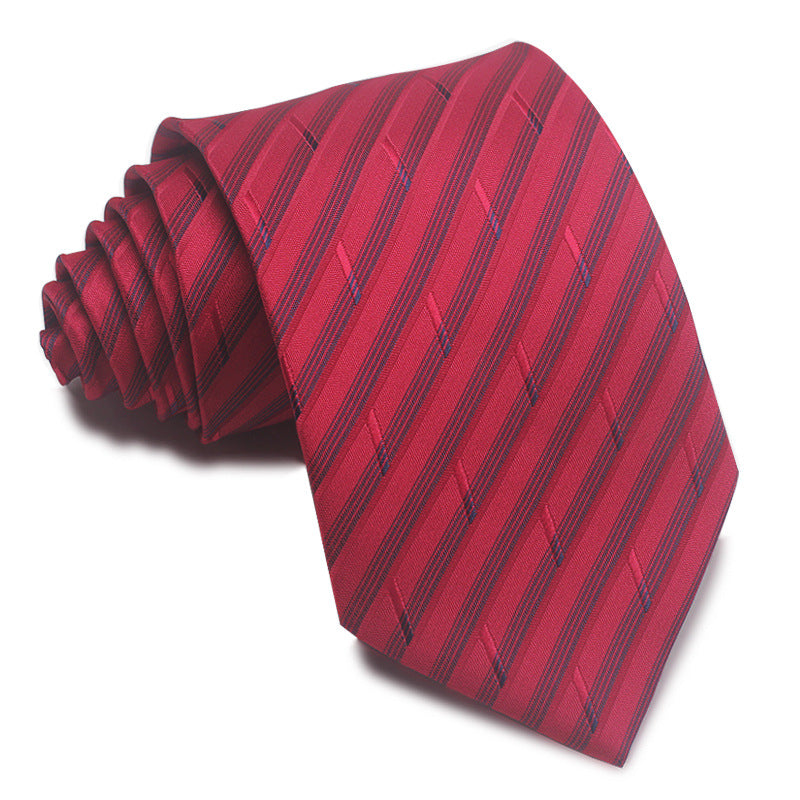 Men's 8cm Striped Polyester Jacquard Tie – Formal