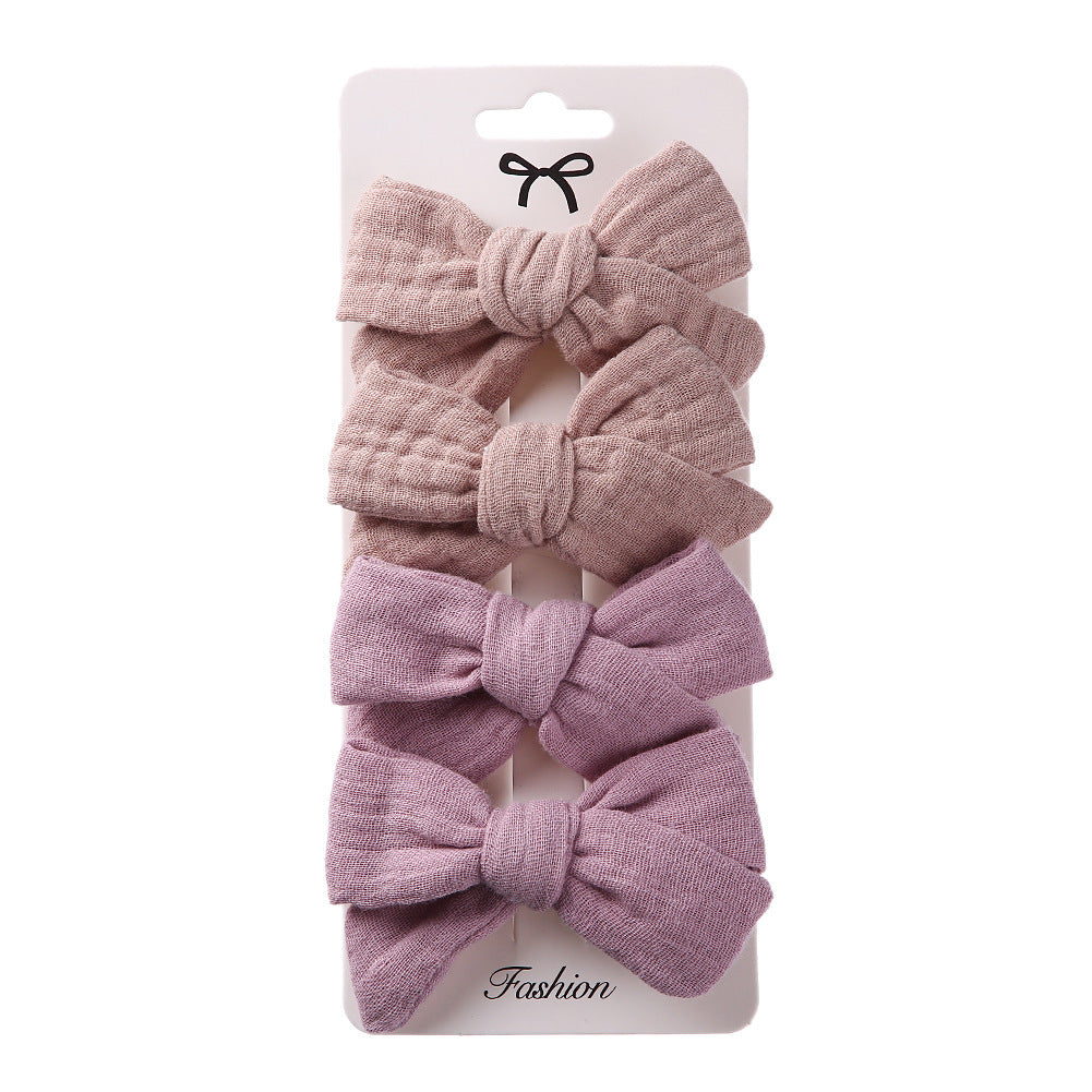 Children's Hair Accessories Cute Bow Cloth Hairpin