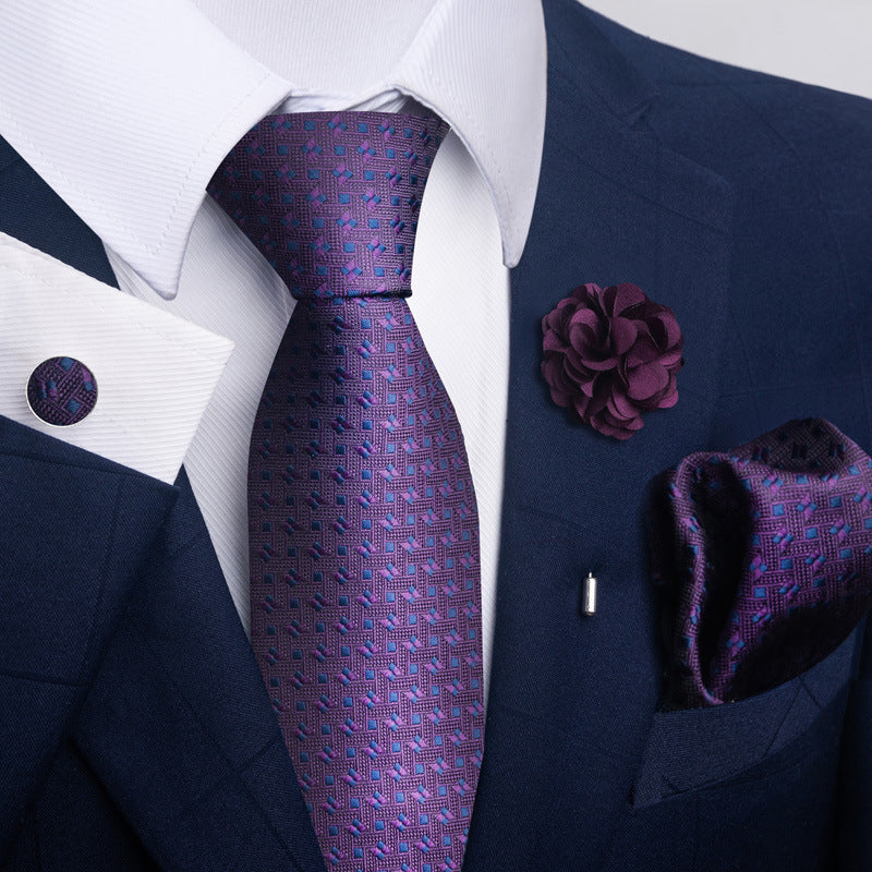 Men's Tie and Suit Pocket Square Set