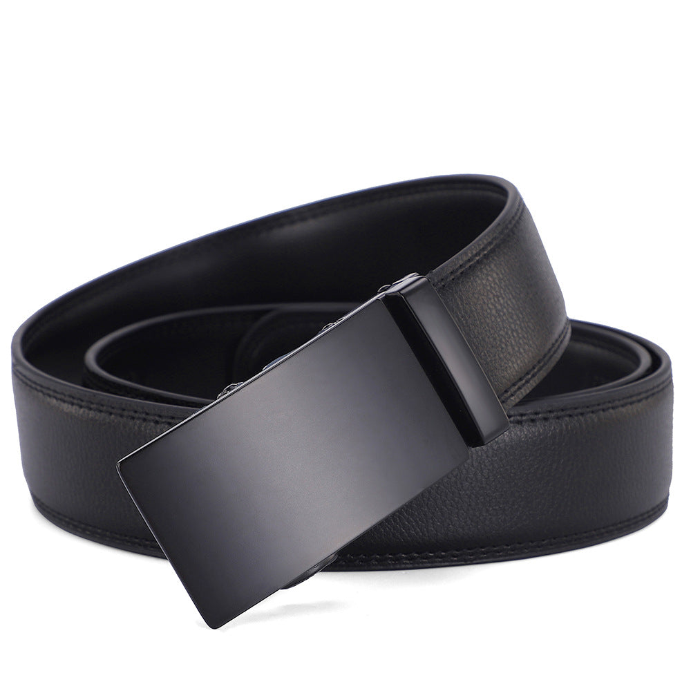 Men's Cowhide Belt with Automatic Buckle