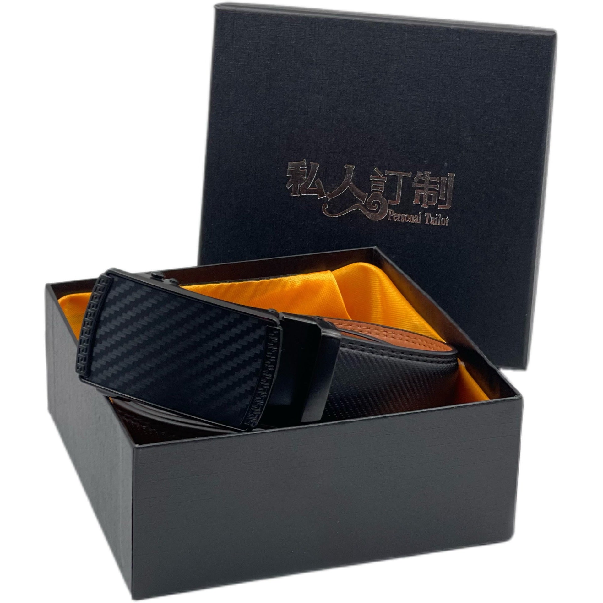 Men's Cowhide Leather Belt with Automatic Buckle