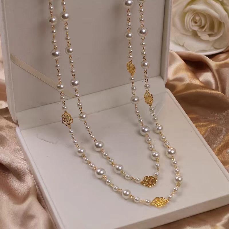 Retro Multi-Layer Pearl Necklace for Women