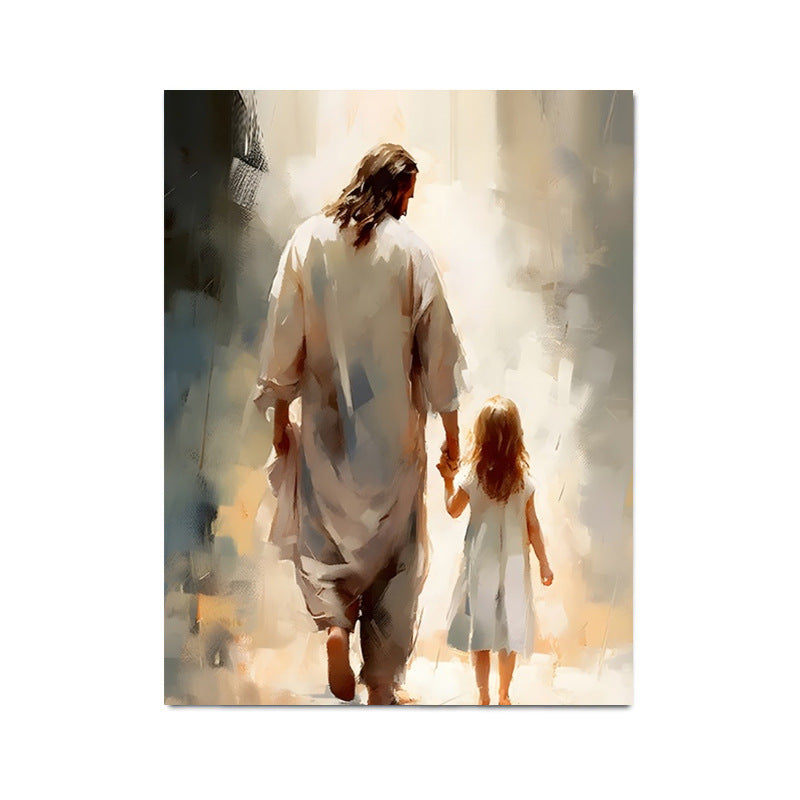 Print Painting Core Jesus Canvas Painting On The Beach