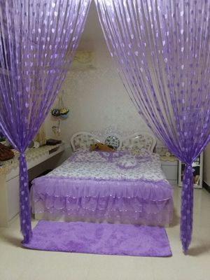 Modern Simple Polyester Love String Bead Curtain, 1x2m, Multiple Colors