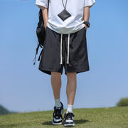 Mens Plus Size Knee Length Loose Cotton Blend Shorts