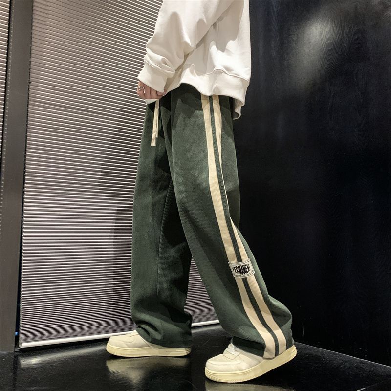 Men’s Autumn Straight Loose Wide-Leg Pants – Leisure Sports Trousers