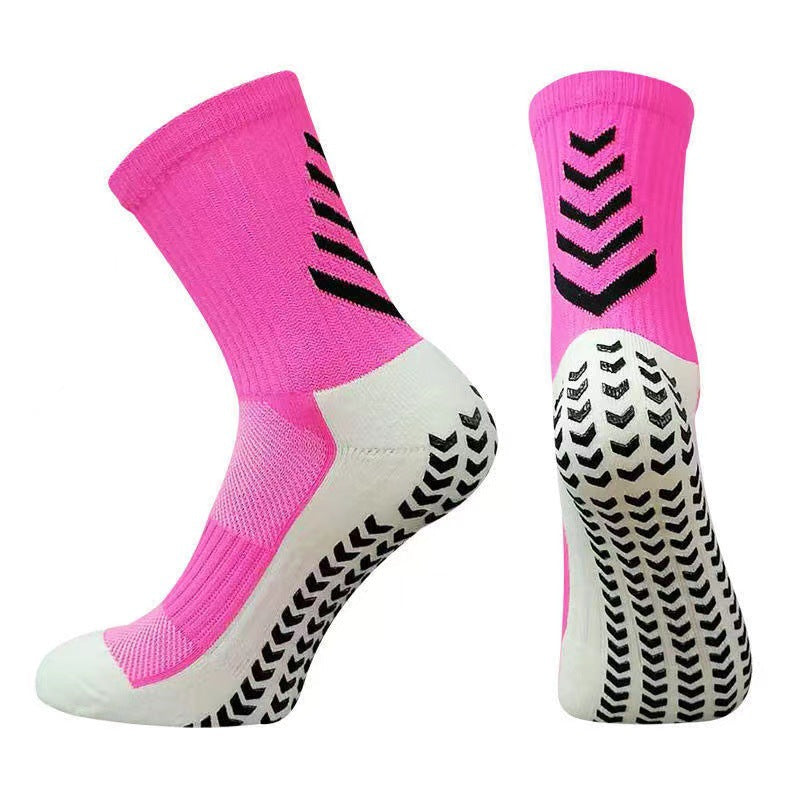 Men's Thickened Mid-Calf Running Socks with Non-Slip Silicone