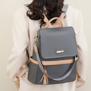 Womens Tassel Backpack Oxford Cloth Retro Travel Bag