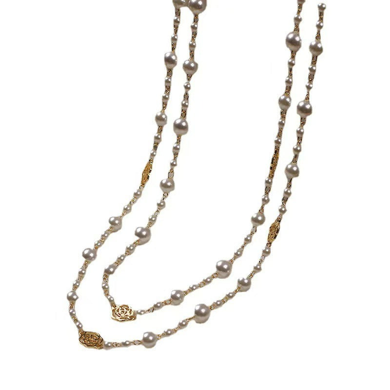 Retro Multi-Layer Pearl Necklace for Women