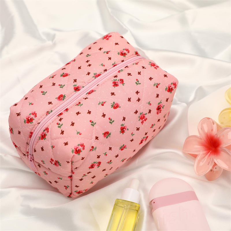 Floral Travel Makeup Bag – Multifunctional Large Capacity Cosmetic Organizer