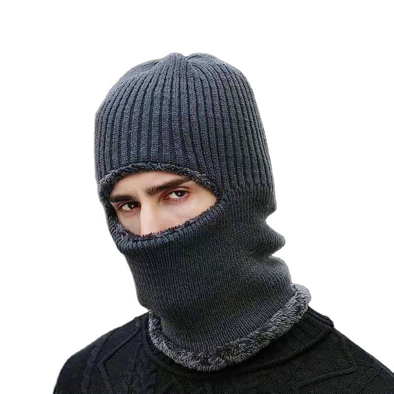 Winter Warm Unisex Brimless Knitted Hat with Neck Protection
