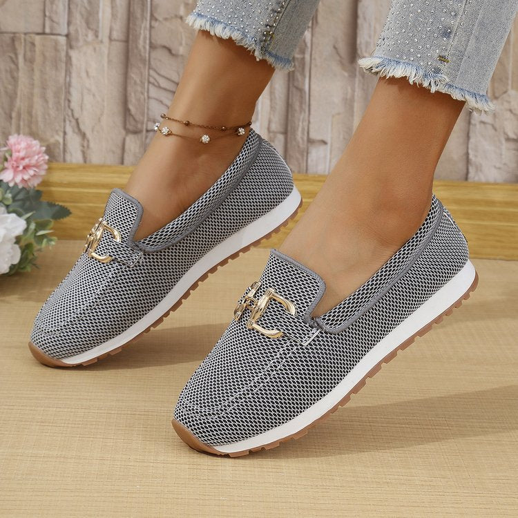 Women's All-match Casual Solid Color Flat Simple Sneaker