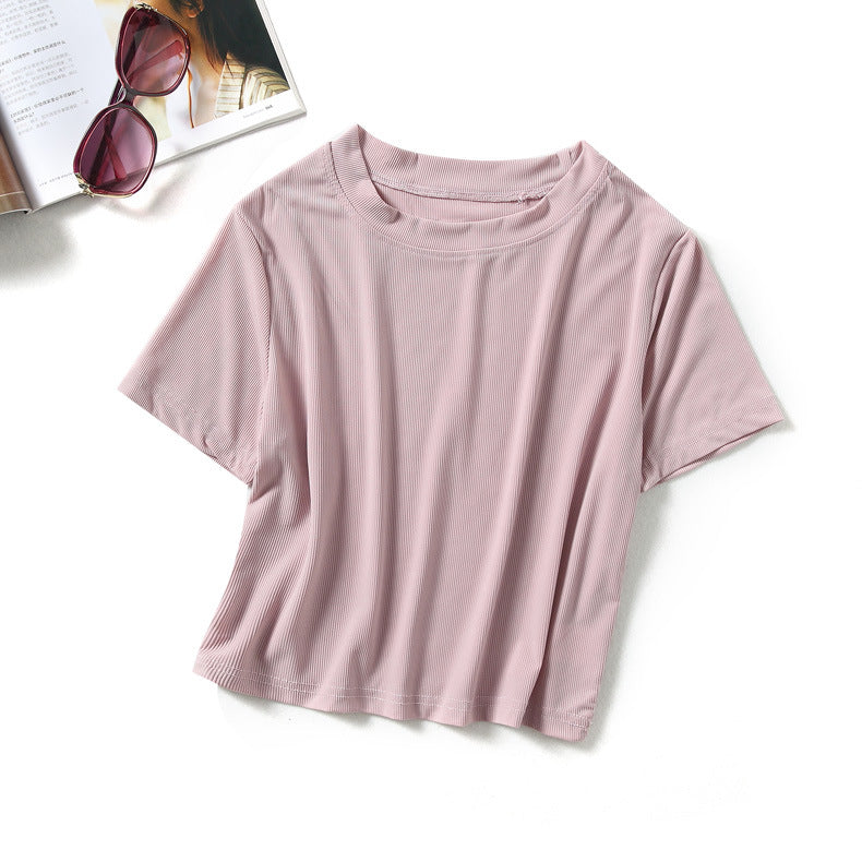 Fashion Summer Round Neck T-shirt For Women