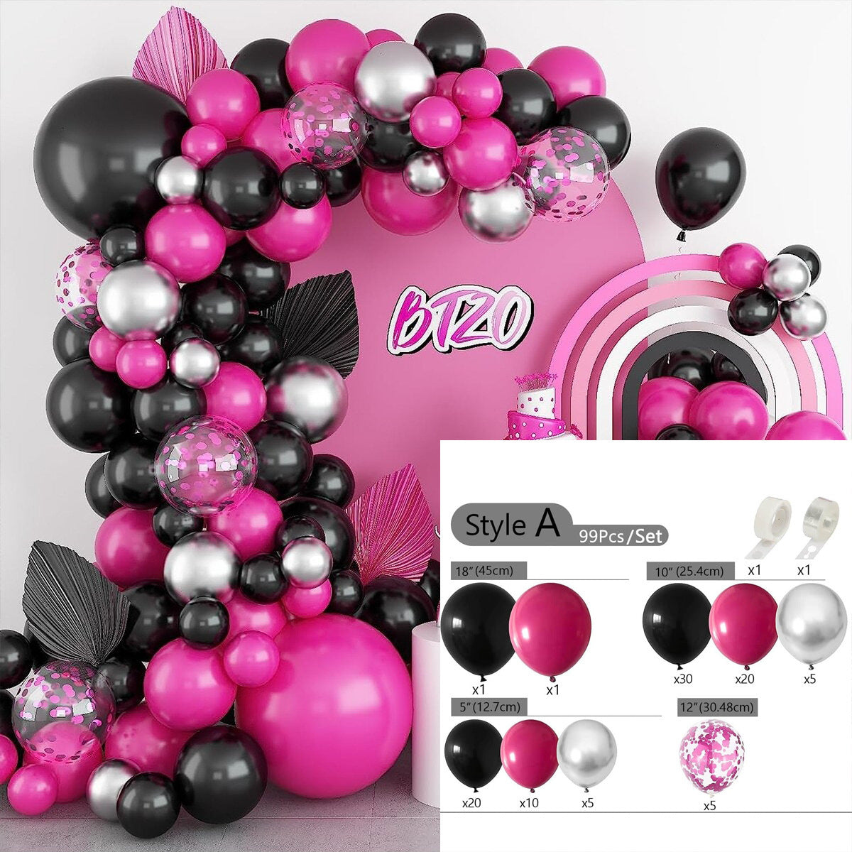 Party Balloon Layout Set Theme Decoration