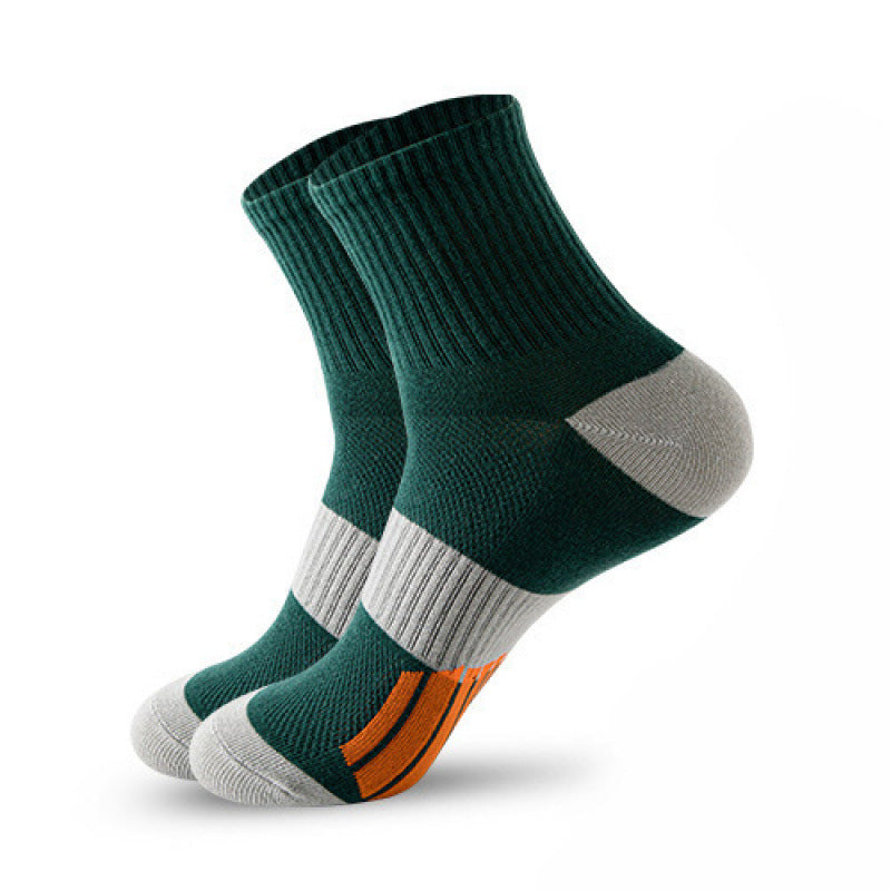 Men's Middle Tube Color Matching Basketball Socks