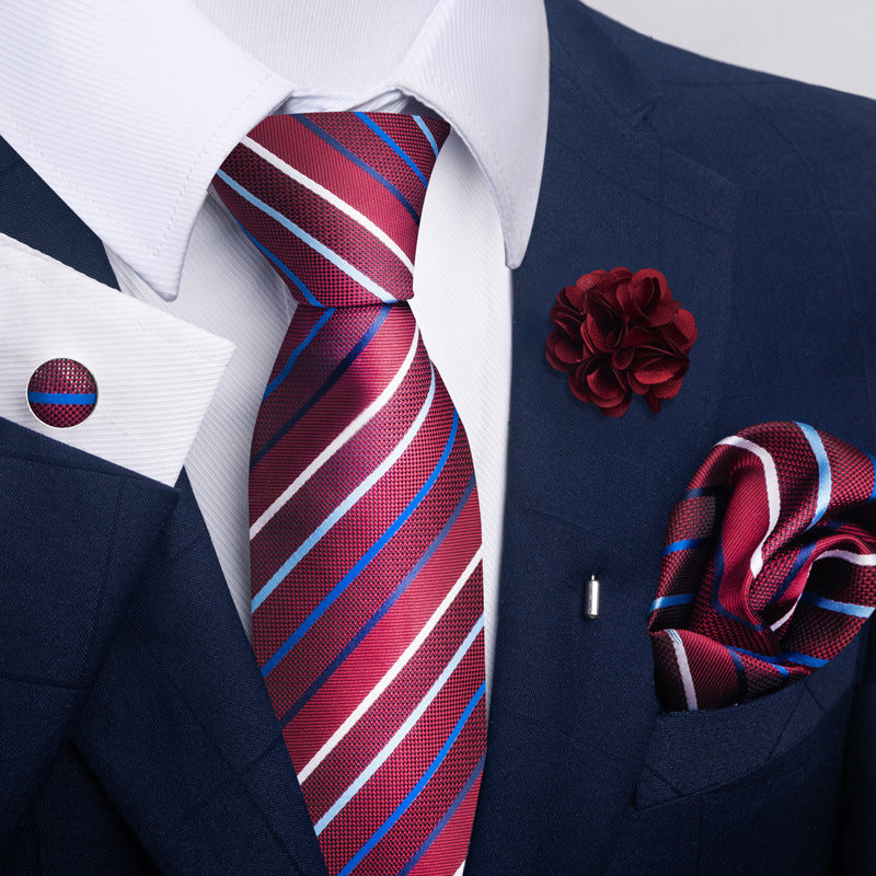 Men's Tie and Suit Pocket Square Set