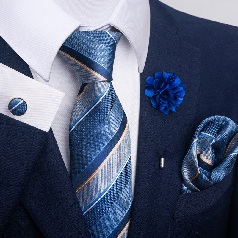 Men's Tie and Suit Pocket Square Set