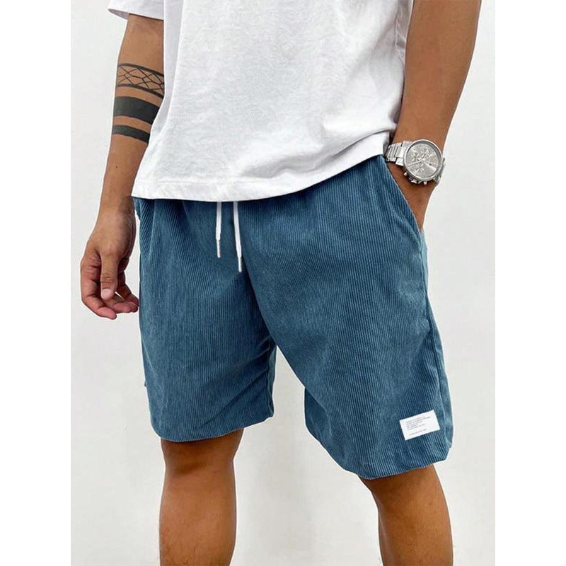Unisex Striped Loose Straight Sweatpants Airy Polyester
