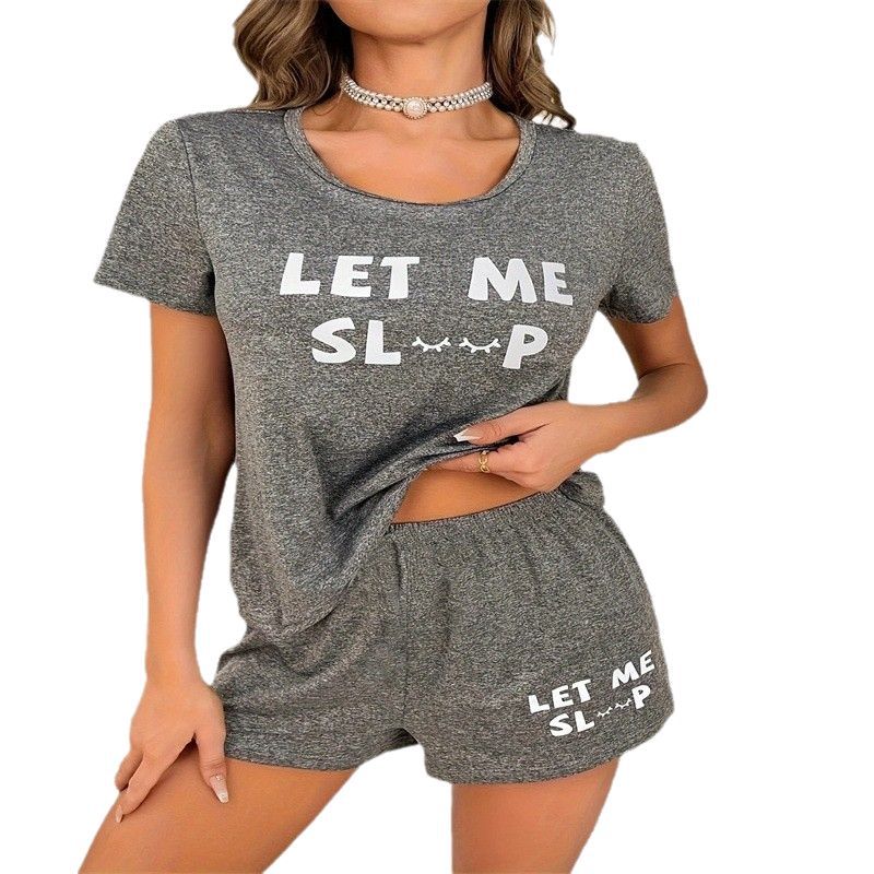 Homewear Pajamas Women's Suit Short Sleeve Shorts
