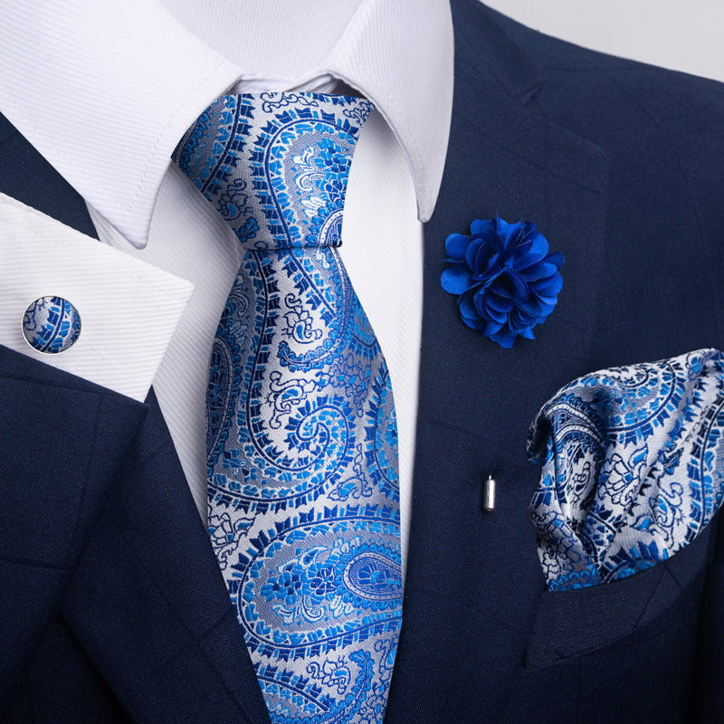 Men's Tie and Suit Pocket Square Set