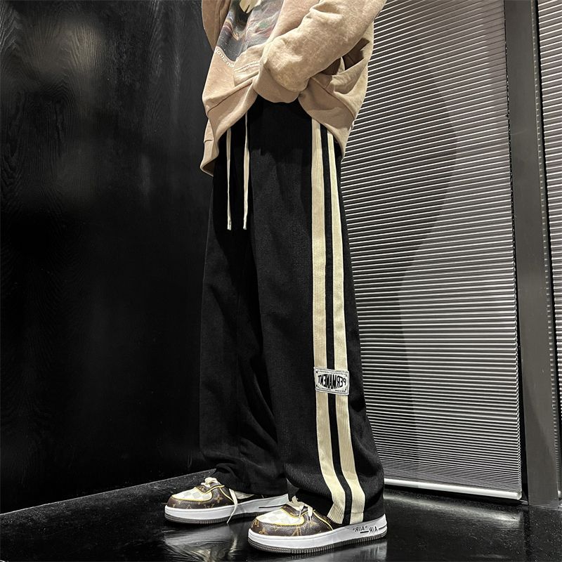 Men’s Autumn Straight Loose Wide-Leg Pants – Leisure Sports Trousers