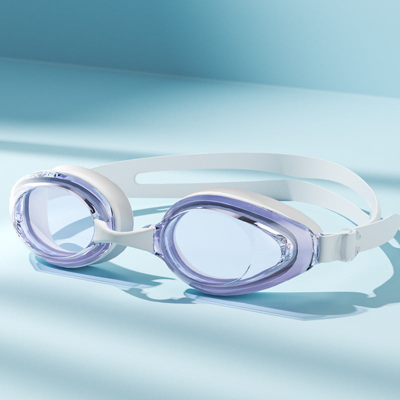 Large Frame HD Waterproof Anti-fog Swimming Goggles Swimming Cap