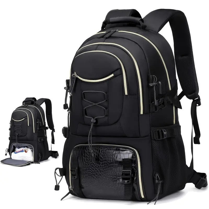 Unisex Solid Polyester Hiking Mountaineering Backpack
