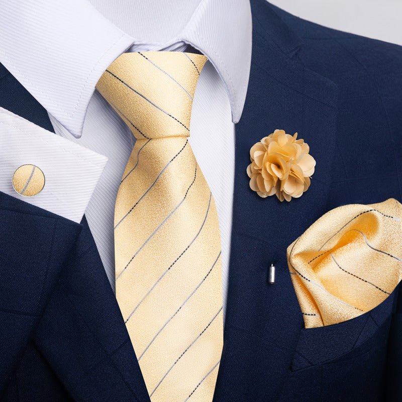 Men's Tie and Suit Pocket Square Set