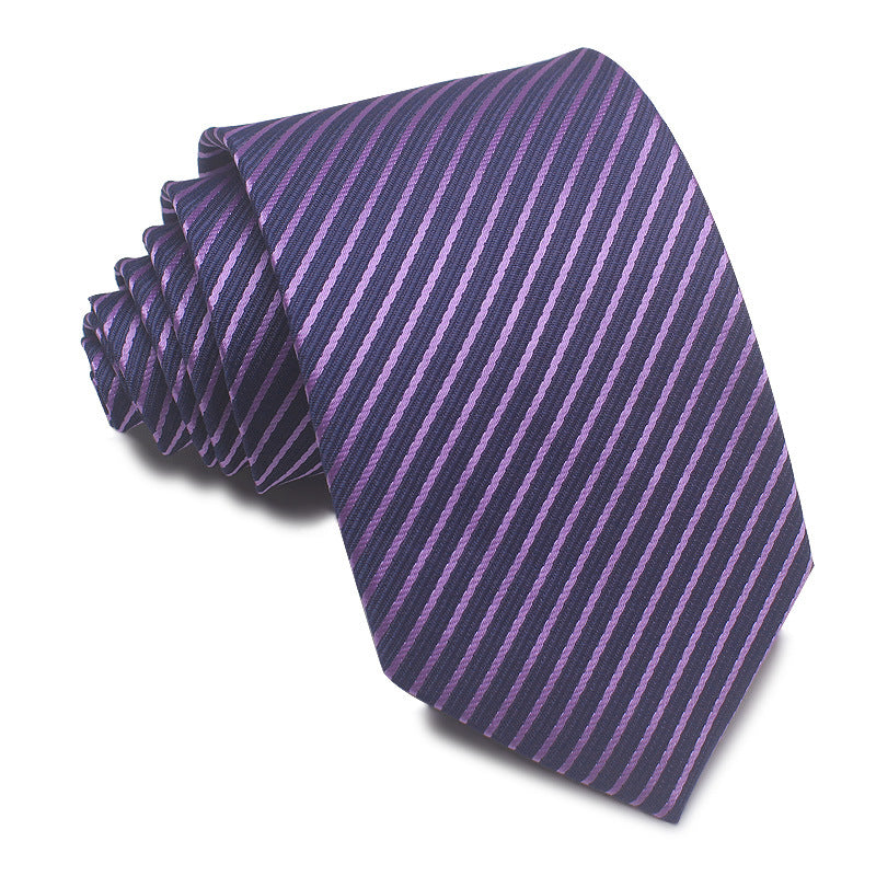 Men's 8cm Striped Polyester Jacquard Tie – Formal